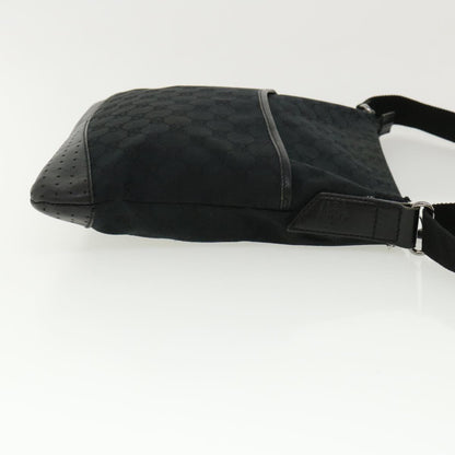 GUCCI GG Canvas Shoulder Bag Black 145857001013  tb425