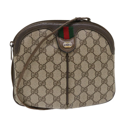 GUCCI GG Canvas Web Sherry Line Shoulder Bag Beige Red 904 02 047  tb688
