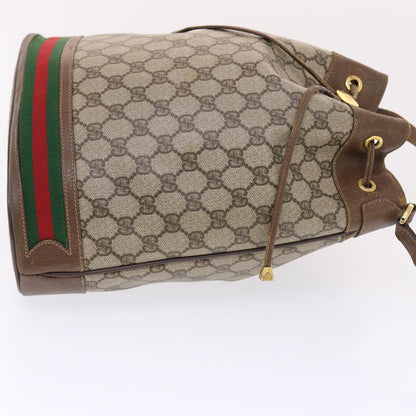 GUCCI GG Canvas Web Sherry Line Shoulder Bag Beige Red Green  tb826