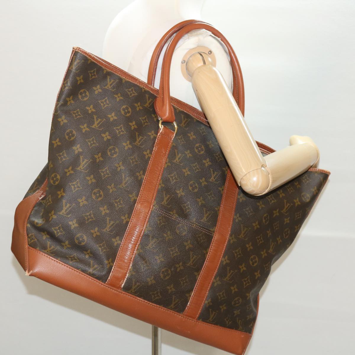 LOUIS VUITTON Monogram Sac Weekend GM Tote Bag M42420 LV th2958