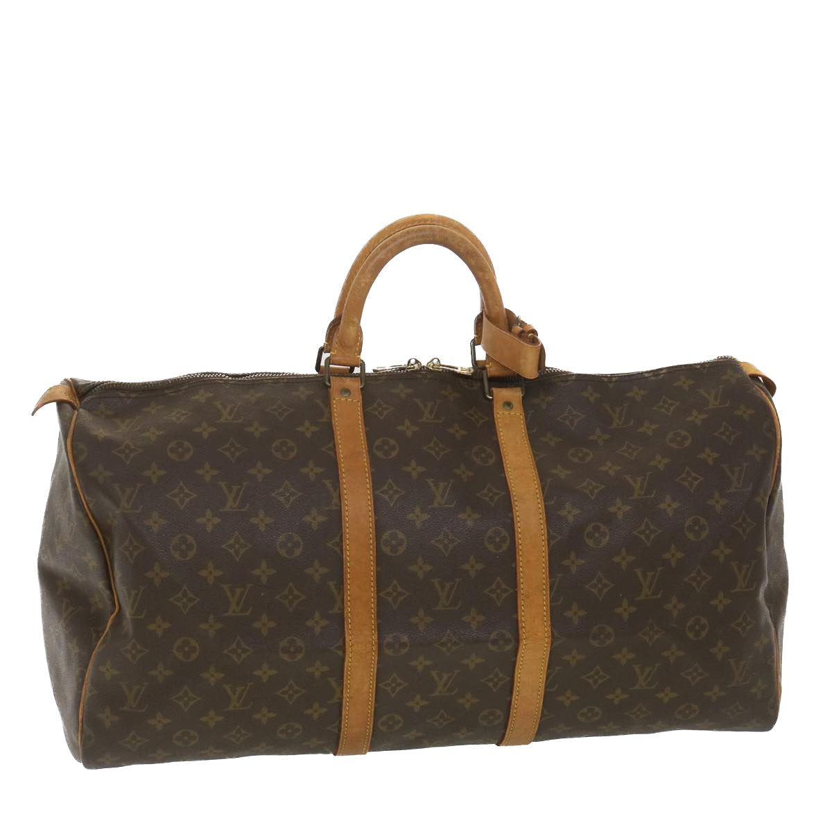 LOUIS VUITTON Monogram Keepall 55 Boston Bag M41424 LV th3467