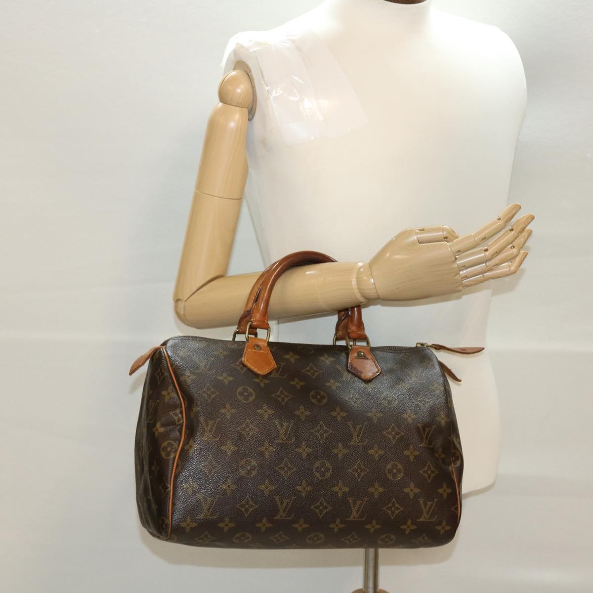 LOUIS VUITTON Monogram Speedy 30 Hand Bag M41526 LV th3508