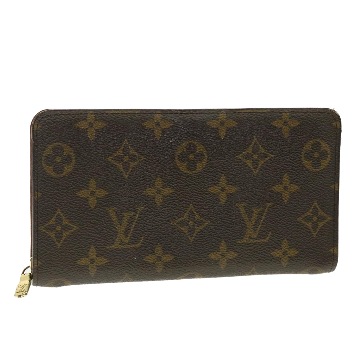 LOUIS VUITTON Monogram Porte Monnaie Zip Long Wallet M61727 LV th3516