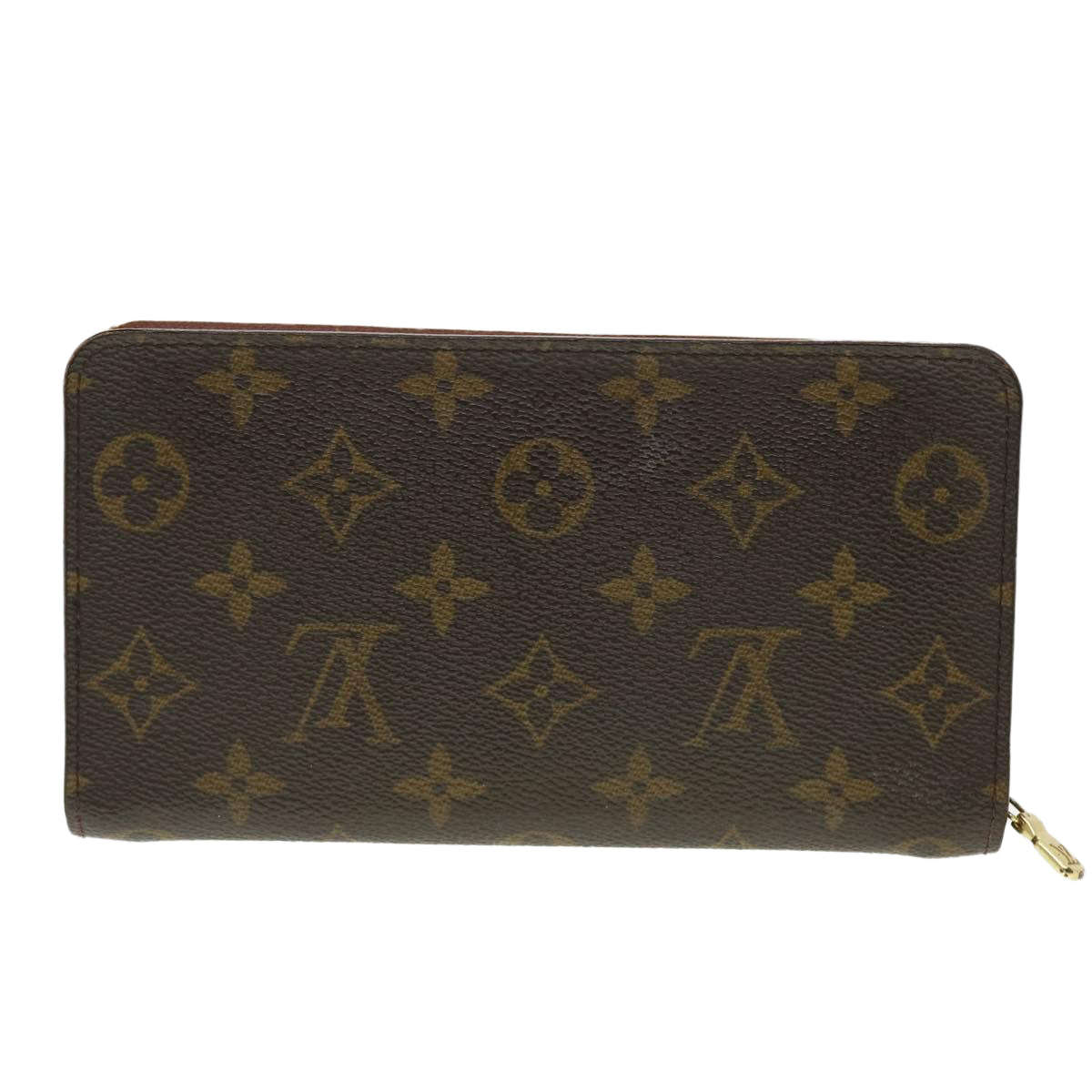 LOUIS VUITTON Monogram Porte Monnaie Zip Long Wallet M61727 LV th3516