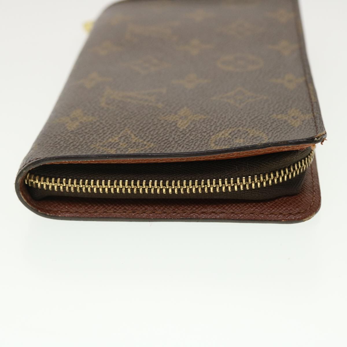 LOUIS VUITTON Monogram Porte Monnaie Zip Long Wallet M61727 LV th3516