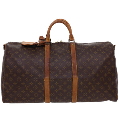 LOUIS VUITTON Monogram Keepall Bandouliere 55 Boston Bag M41414 LV th3550