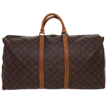 LOUIS VUITTON Monogram Keepall Bandouliere 55 Boston Bag M41414 LV th3550