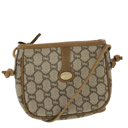 GUCCI GG Plus Canvas Shoulder Bag PVC Leather Beige  th3722