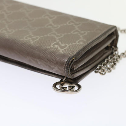 GUCCI GG Canvas Chain Wallet Brown 224262  th3850