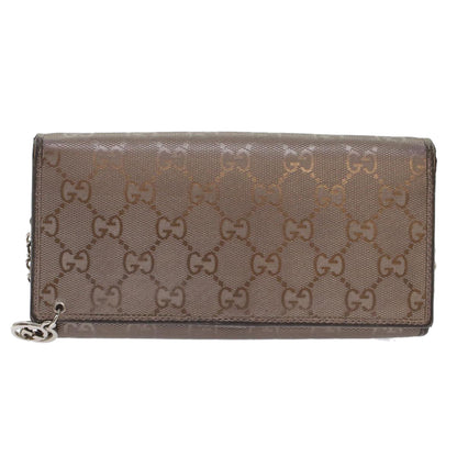 GUCCI GG Canvas Chain Wallet Brown 224262  th3850