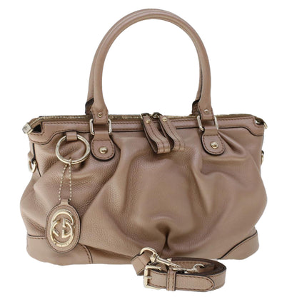 GUCCI Hand Bag Leather 2way Pink 247902  th3878