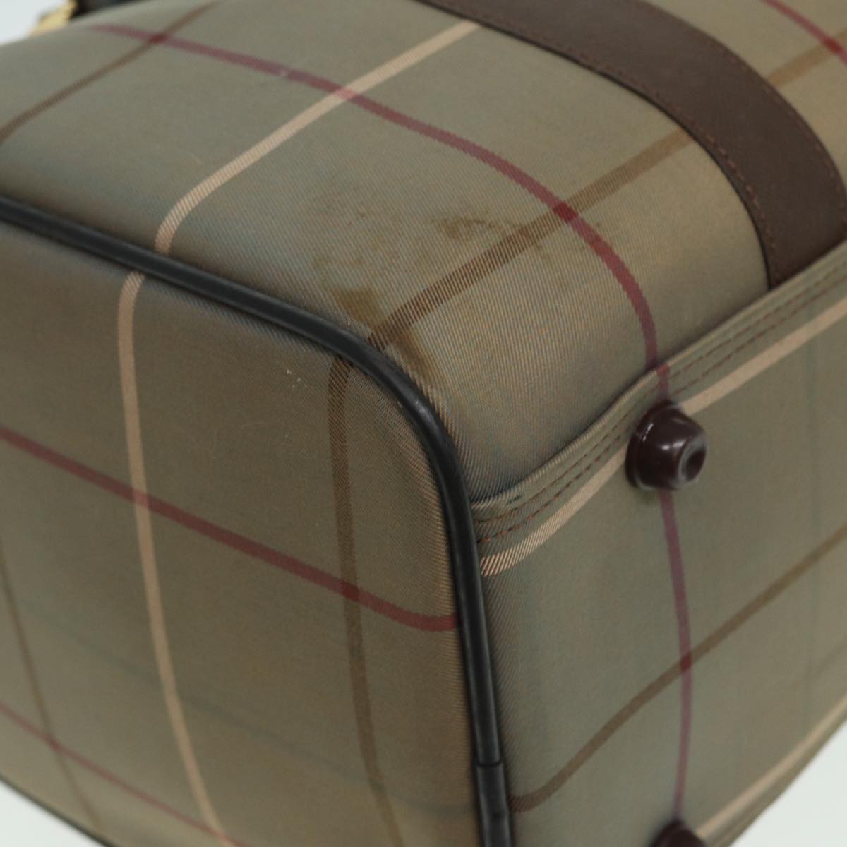 BURBERRYSs Nova Check Boston Bag Canvas Brown Auth th5134