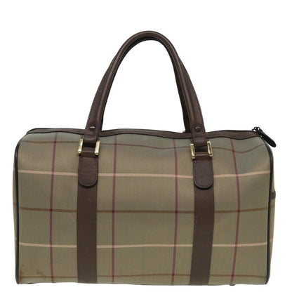 BURBERRYSs Nova Check Boston Bag Canvas Brown Auth th5134