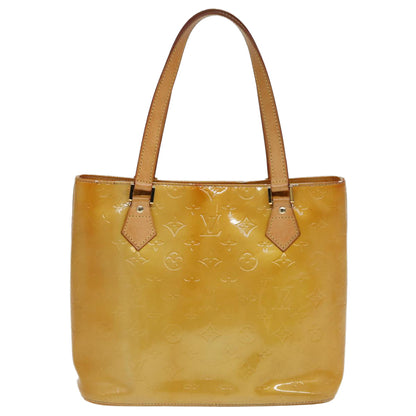 LOUIS VUITTON Monogram Vernis Houston Hand Bag Beige M91004 LV Auth th5141