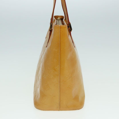 LOUIS VUITTON Monogram Vernis Houston Hand Bag Beige M91004 LV Auth th5141