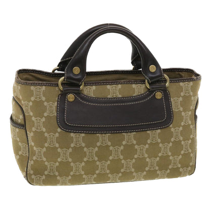 Celine Paris Macadam Canvas Hand Bag Brown  ti813