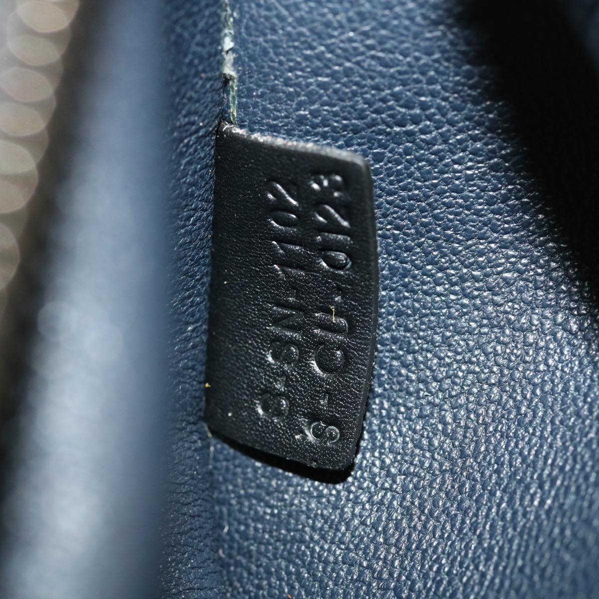 Celine Hand Bag Leather Suede Gray Navy  am2375g
