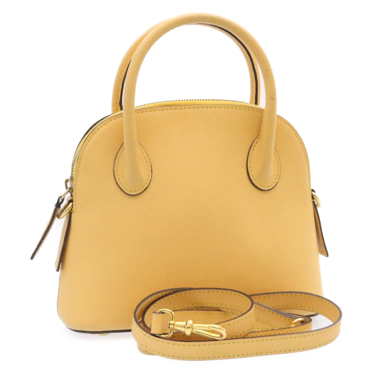 Celine 2Way Hand Bag Shoulder Bag Caviar Skin Yellow  am1494s