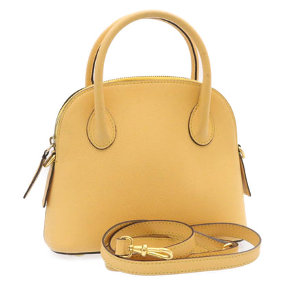 Celine 2Way Hand Bag Shoulder Bag Caviar Skin Yellow  am1494s
