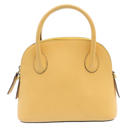 Celine 2Way Hand Bag Shoulder Bag Caviar Skin Yellow  am1494s