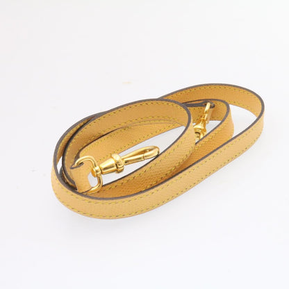 Celine 2Way Hand Bag Shoulder Bag Caviar Skin Yellow  am1494s