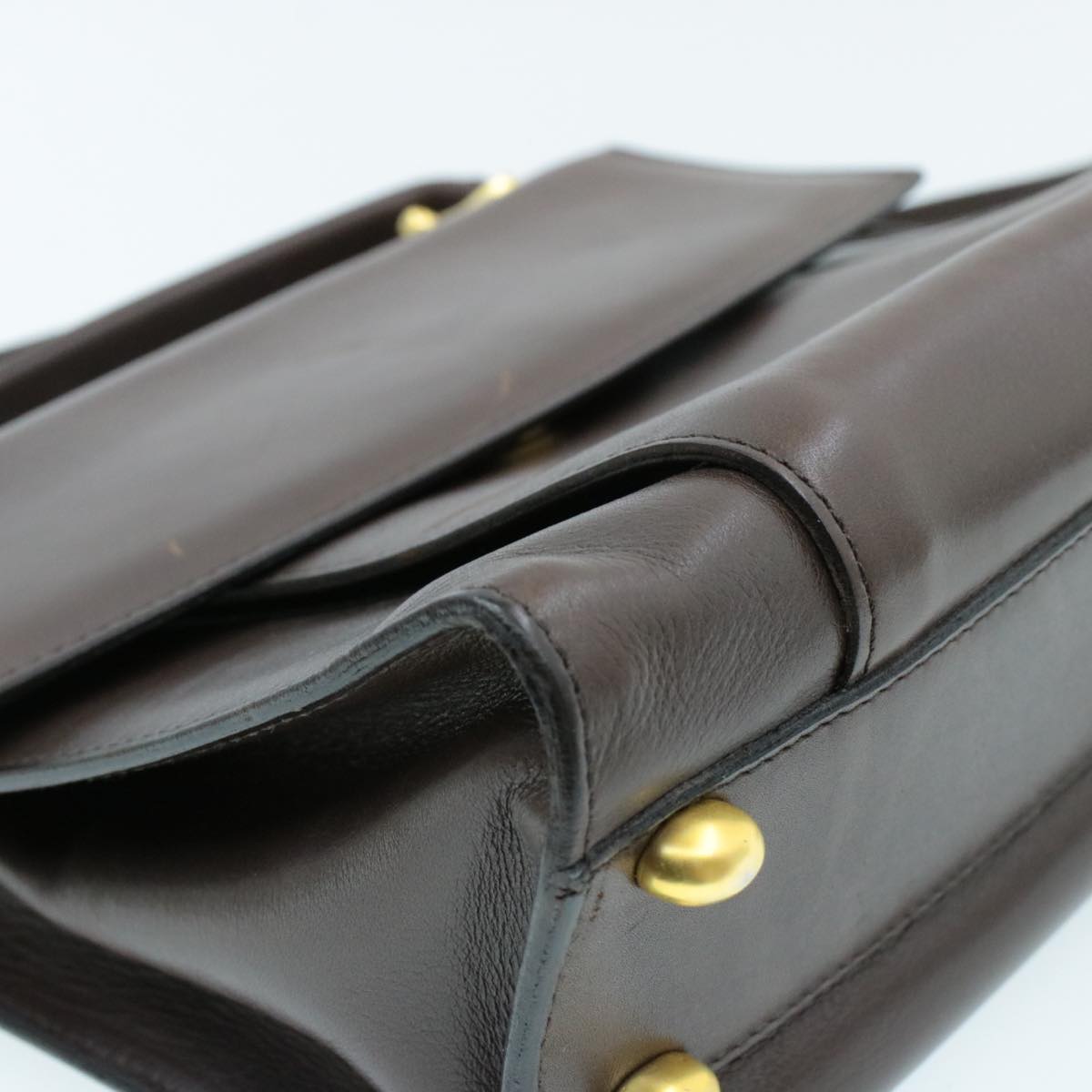 Celine Hand Bag Leather 2way Brown  rd530