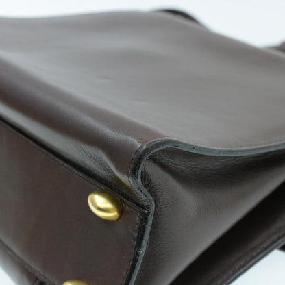 Celine Hand Bag Leather 2way Brown  rd530