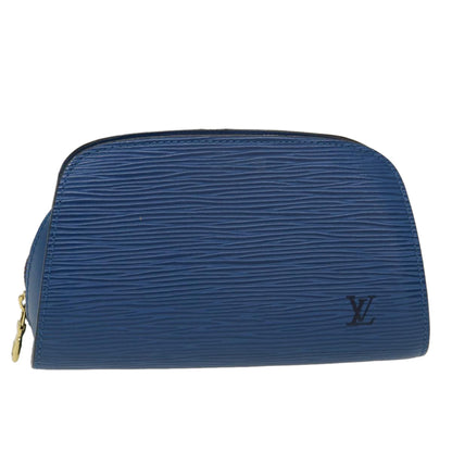 LOUIS VUITTON Epi Dauphine PM Pouch Blue M48445 LV ti1020