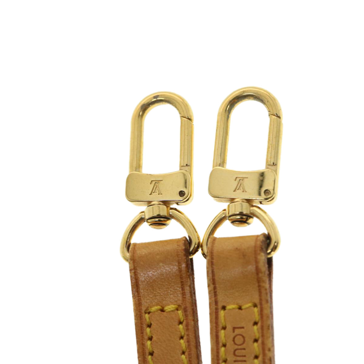 LOUIS VUITTON Shoulder Strap Leather 45.7"" Beige LV ti1022