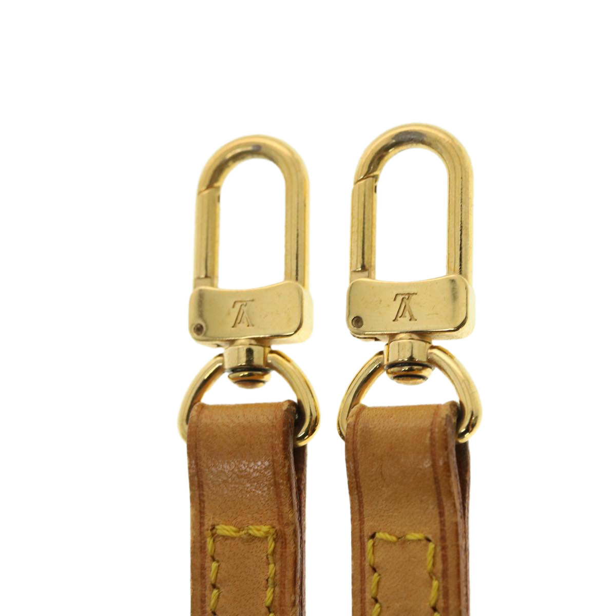 LOUIS VUITTON Shoulder Strap Leather 45.7"" Beige LV ti1022