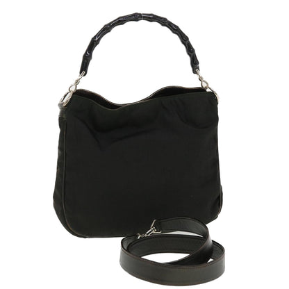 GUCCI Hand Bag Nylon 2way Brown 001 1633 002058  ti1049