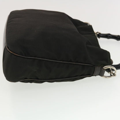 GUCCI Hand Bag Nylon 2way Brown 001 1633 002058  ti1049