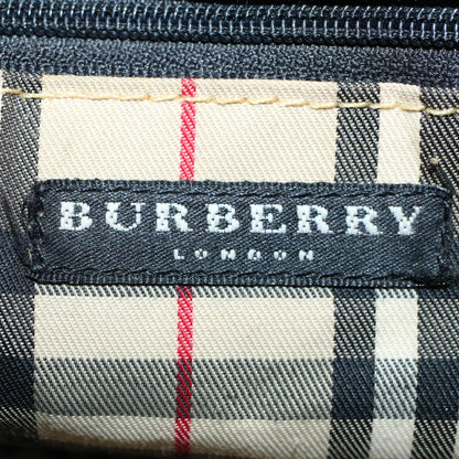 Burberry Tote Bag Canvas Black Auth ti1239