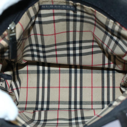 Burberry Tote Bag Canvas Black Auth ti1239