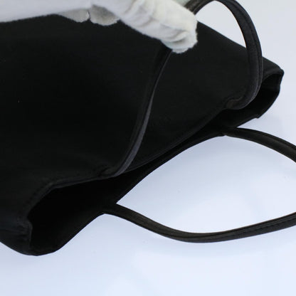 Burberry Tote Bag Canvas Black Auth ti1239