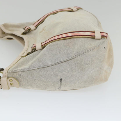 Burberry Shoulder Bag Canvas Gray Auth ti1326