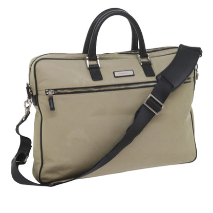 Burberry Hand Bag Nylon 2way Beige Auth ti1373