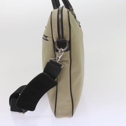 Burberry Hand Bag Nylon 2way Beige Auth ti1373