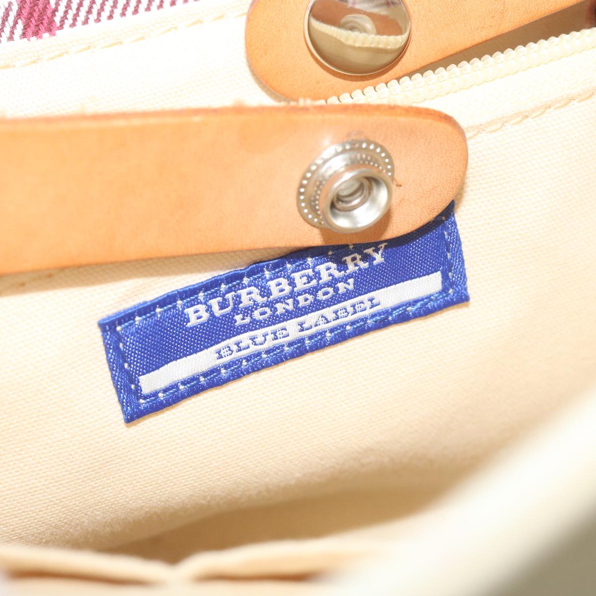 Burberry Tote Bag Canvas Beige Auth ti1379