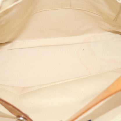 Burberry Tote Bag Canvas Beige Auth ti1379