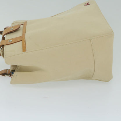 Burberry Tote Bag Canvas Beige Auth ti1379