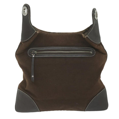 Burberry Blue Label Shoulder Bag Canvas Brown Auth ti1380