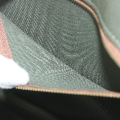 BurberrySs Shoulder Bag Canvas Khaki Auth ti1465