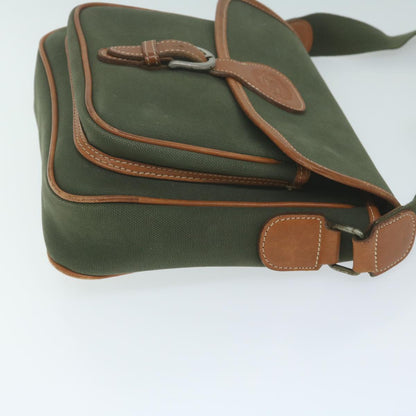 BurberrySs Shoulder Bag Canvas Khaki Auth ti1465