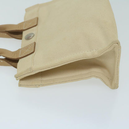 Burberry Blue Label Hand Bag Canvas Beige Auth ti1470