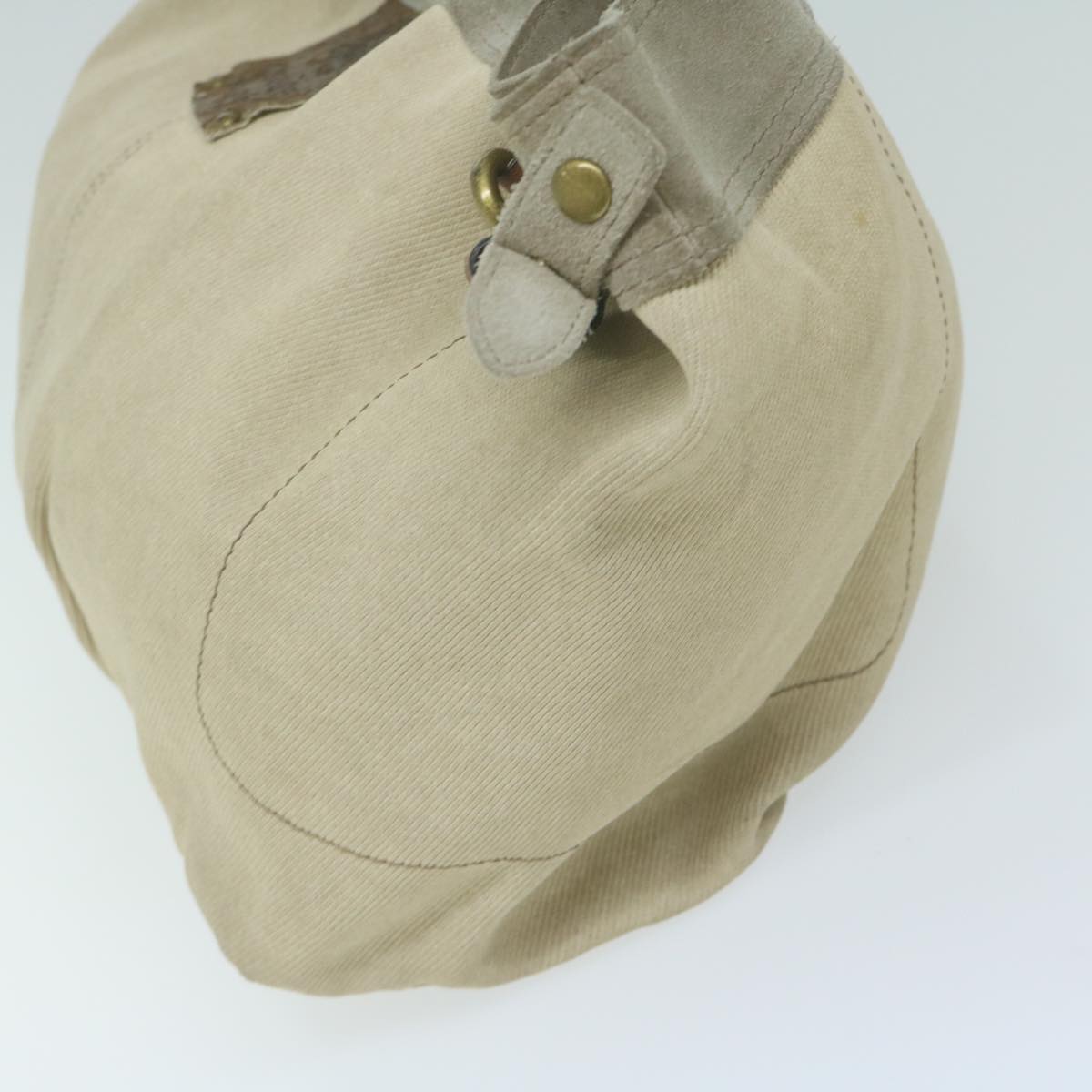 Burberry Blue Label Tote Bag Canvas Beige Auth ti1476