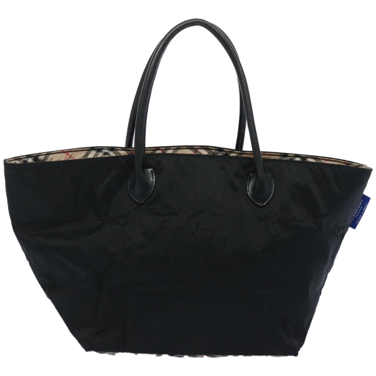 Burberry Blue Label Tote Bag Nylon Beige Auth ti1539