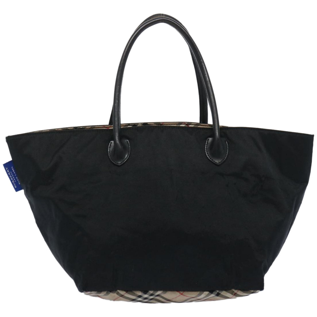 Burberry Blue Label Tote Bag Nylon Beige Auth ti1539