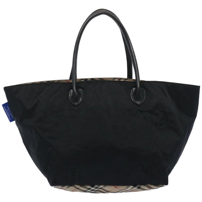 Burberry Blue Label Tote Bag Nylon Beige Auth ti1539