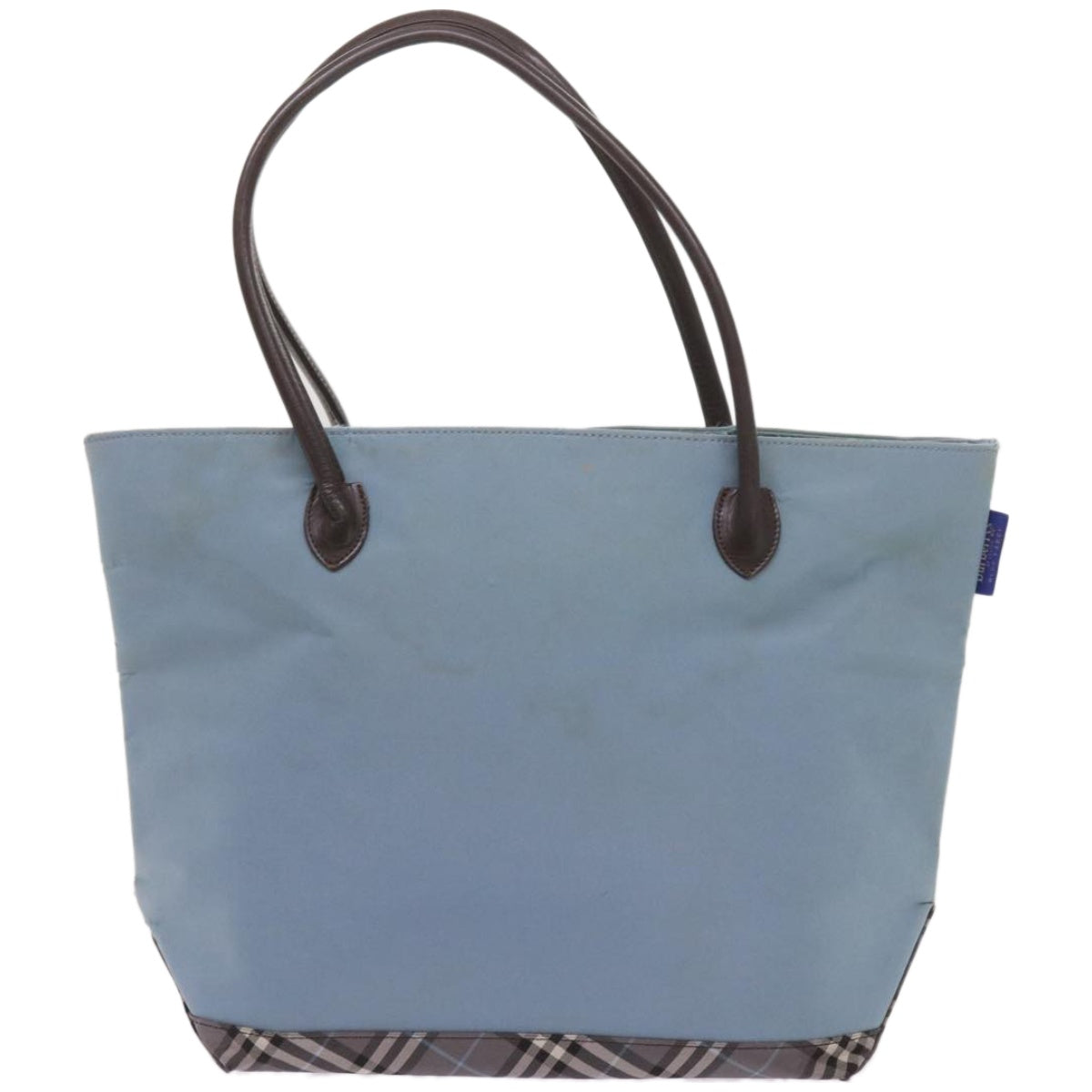 BurberrySs Blue Label Tote Bag Nylon Light Blue Auth ti1542